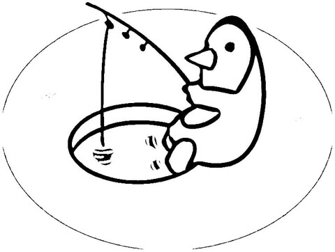 Fishing In The North Coloring Page